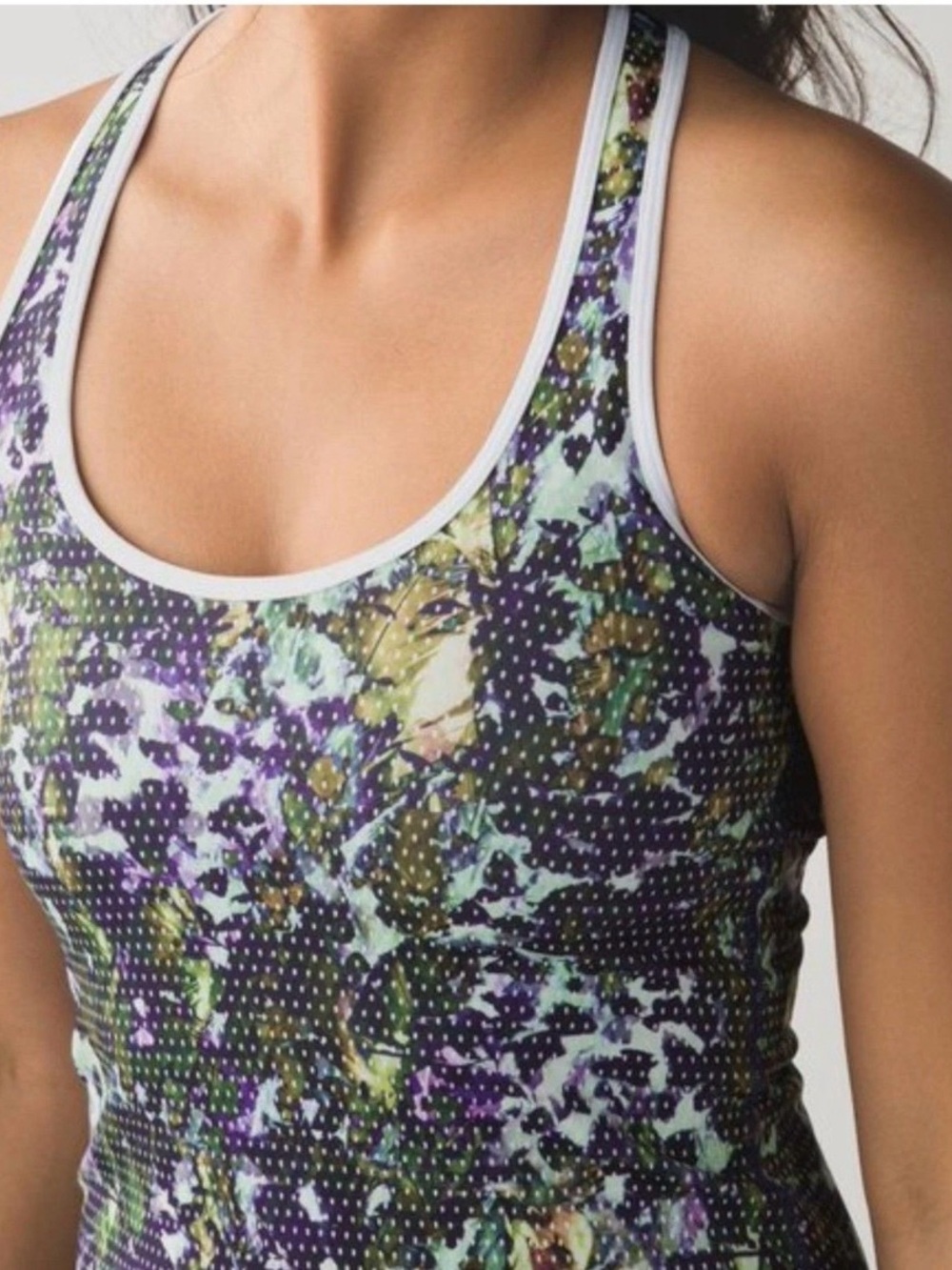 lululemon athletica Purple Floral Racerback Swim Coverup